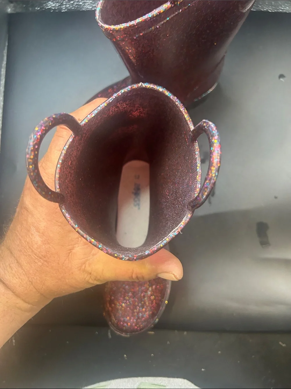 Zoogs glittery burgundy